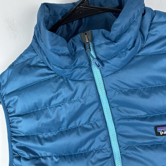 Patagonia Teal Blue 84628 Lightweight Puffer Down Sweater Vest Women's SZ XL - Picture 4 of 12